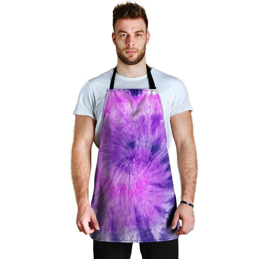 Tie Dye Purple Men's Apron-grizzshop