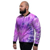 Tie Dye Purple Men's Bomber Jacket-grizzshop