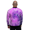 Tie Dye Purple Men's Bomber Jacket-grizzshop