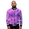 Tie Dye Purple Men's Bomber Jacket-grizzshop