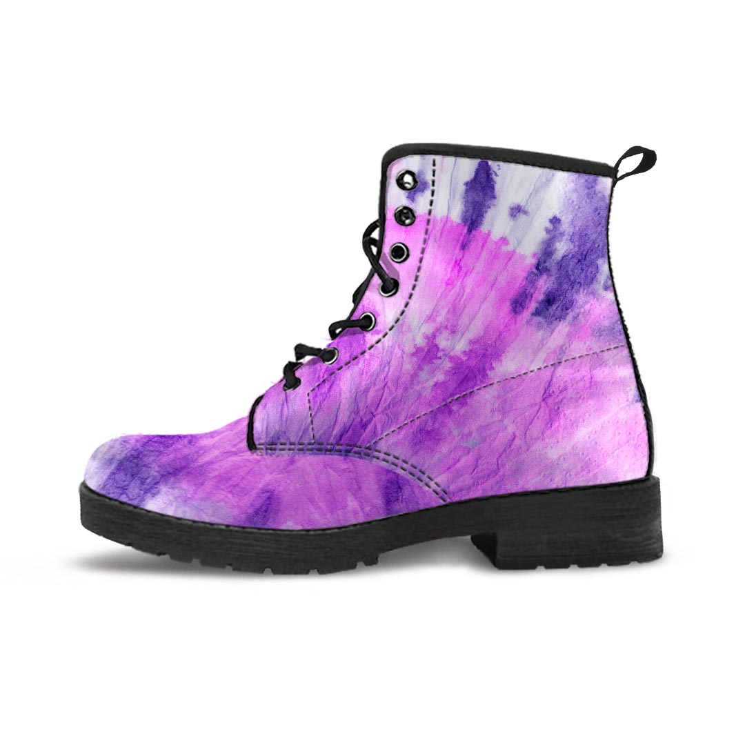 Tie Dye Purple Men's Boots-grizzshop