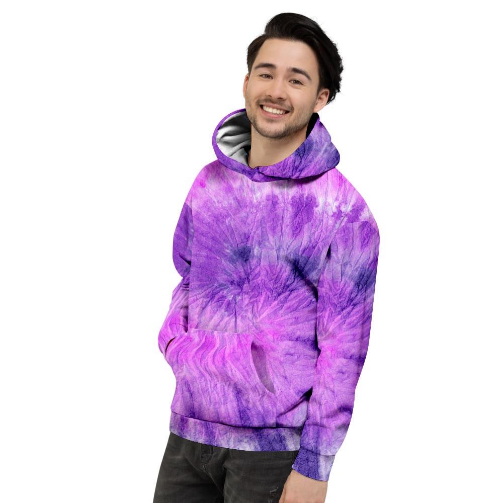 Tie Dye Purple Men's Hoodie-grizzshop