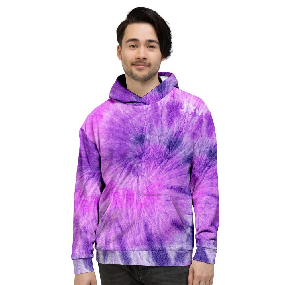 Tie Dye Purple Men's Hoodie-grizzshop