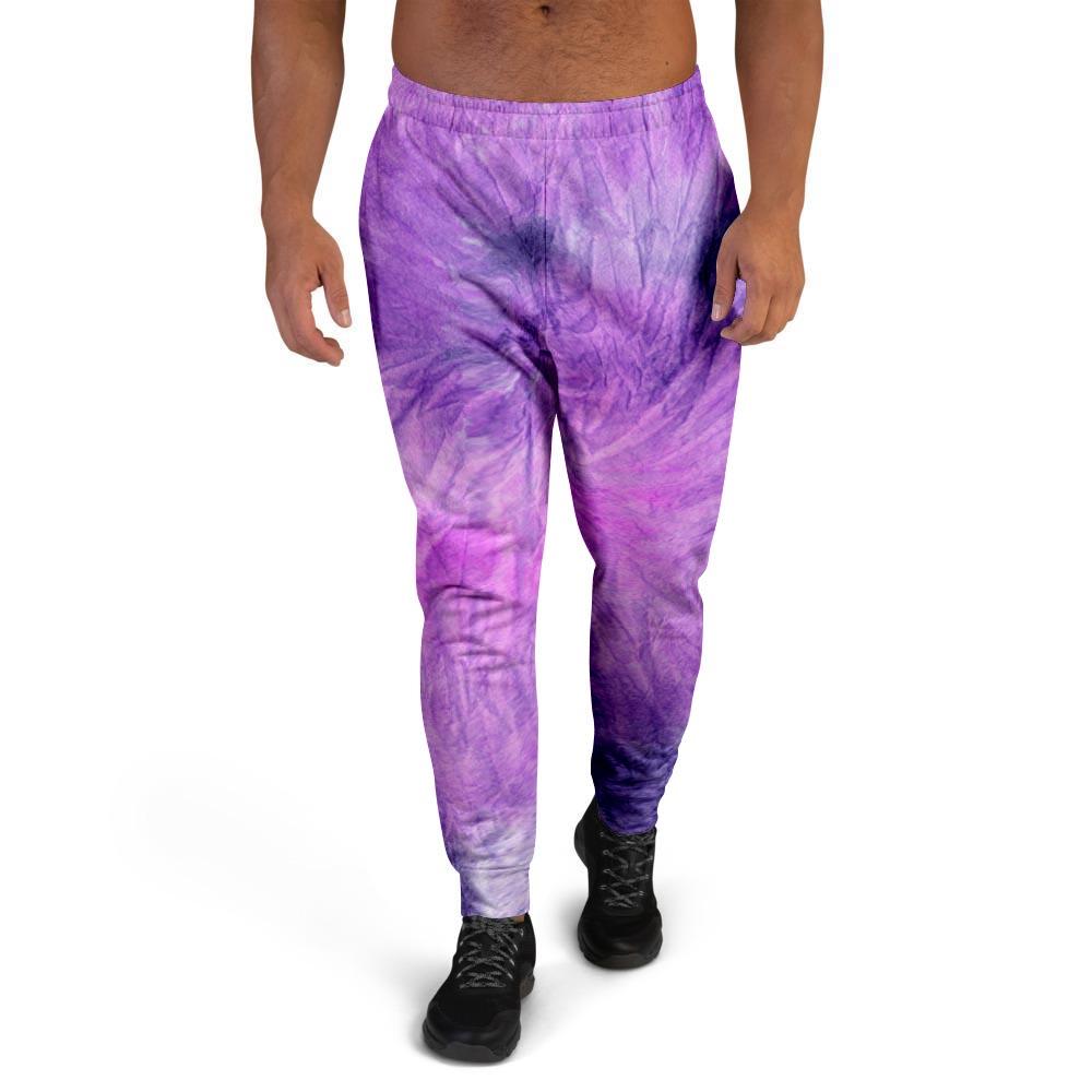 Tie Dye Purple Men's Joggers-grizzshop