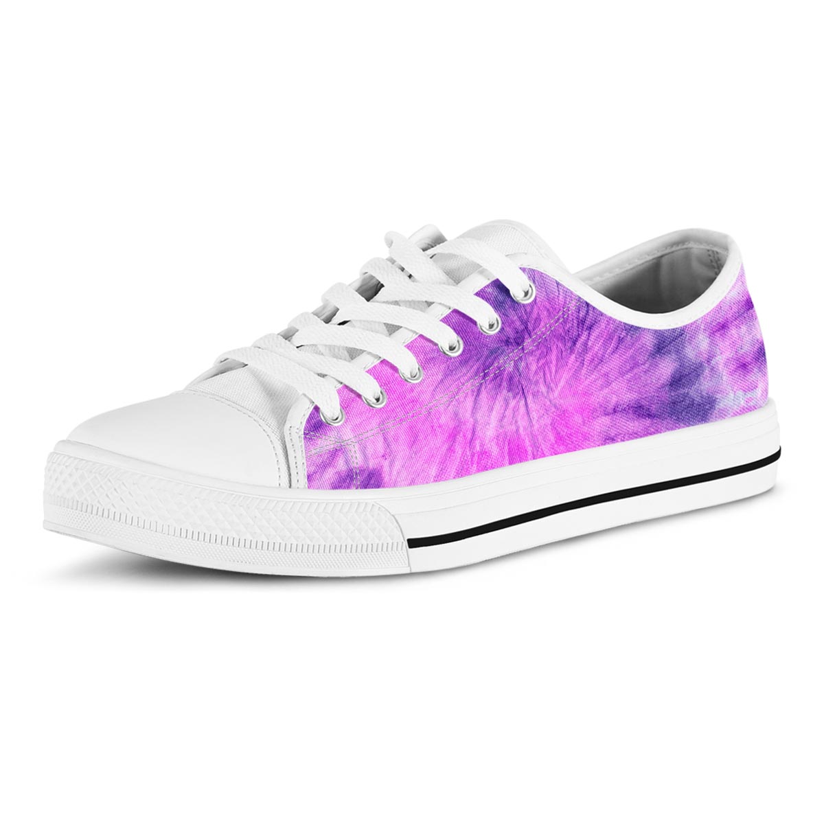 Tie Dye Purple Men's Low Top Shoes-grizzshop