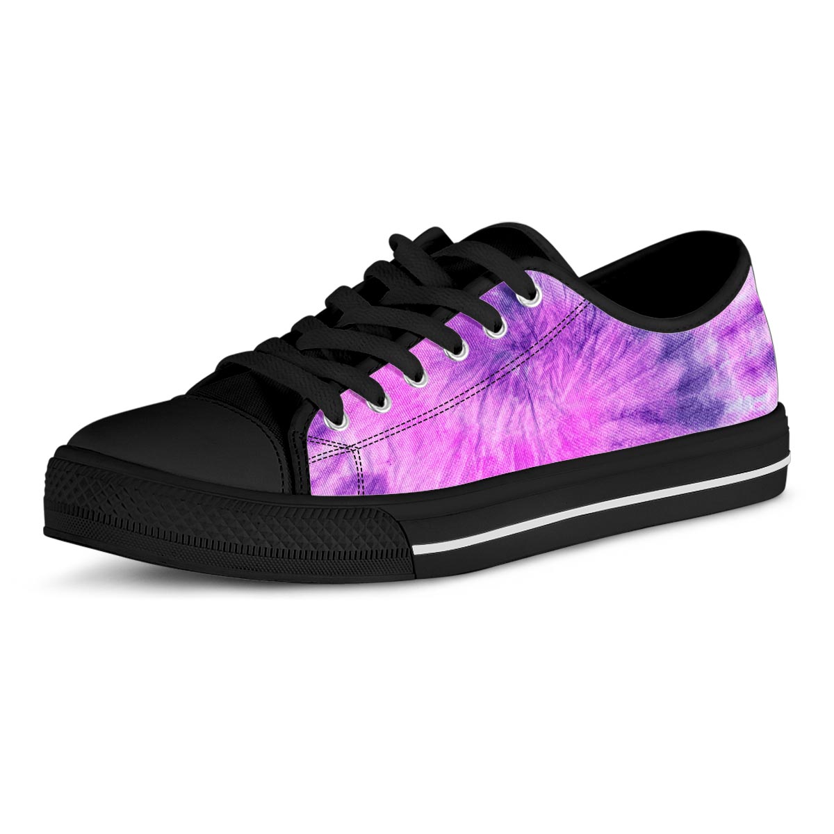 Tie Dye Purple Men's Low Top Shoes-grizzshop