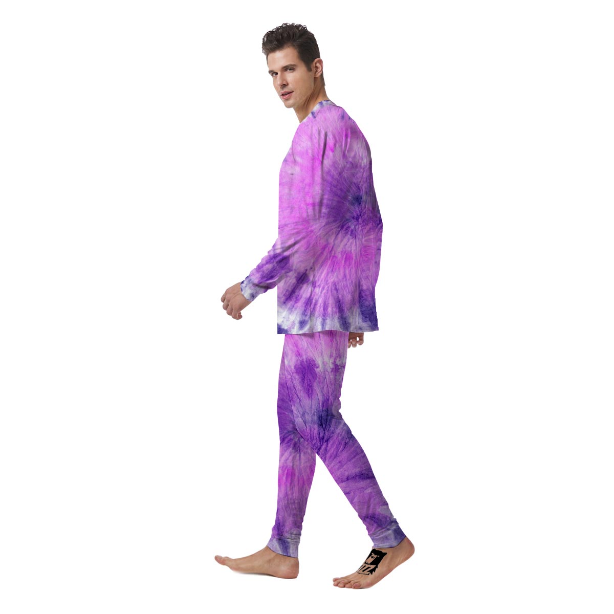 Tie Dye Purple Men's Pajamas-grizzshop