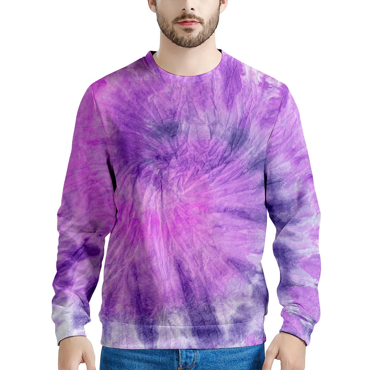 Tie Dye Purple Men's Sweatshirt-grizzshop