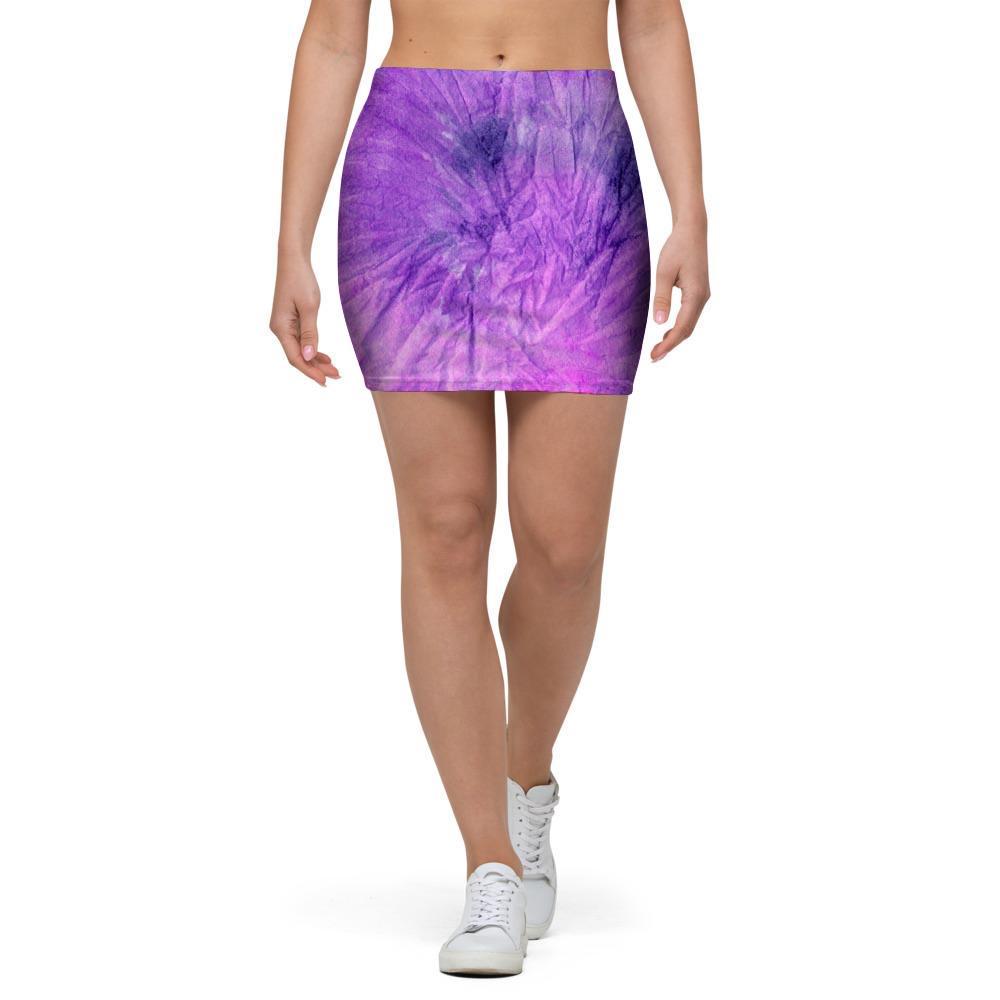 Tie Dye Purple Mini Skirt-grizzshop