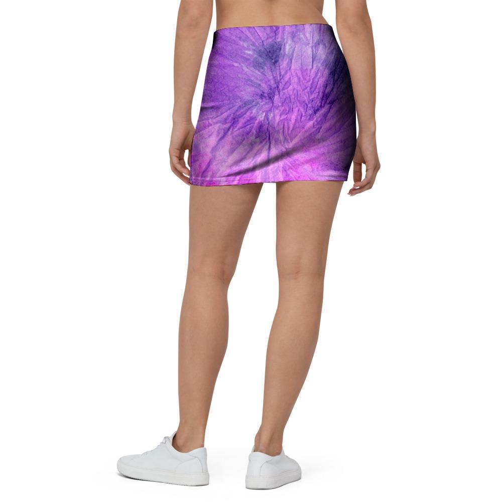 Tie Dye Purple Mini Skirt-grizzshop