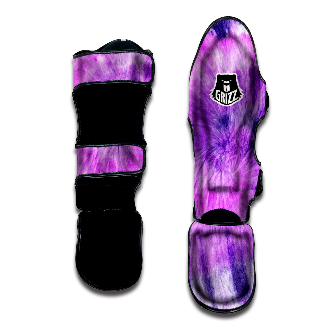 Tie Dye Purple Muay Thai Shin Guard-grizzshop