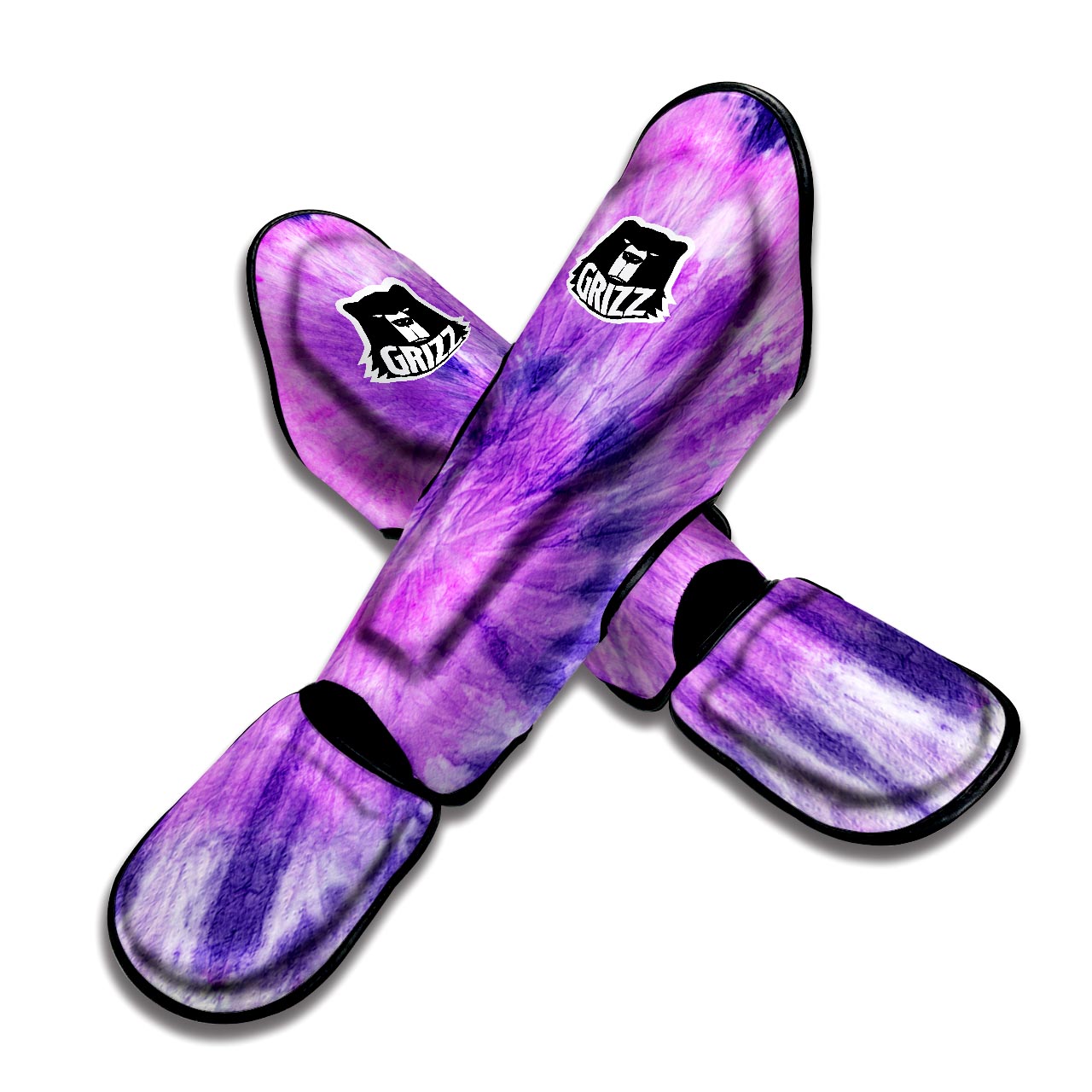 Tie Dye Purple Muay Thai Shin Guard-grizzshop