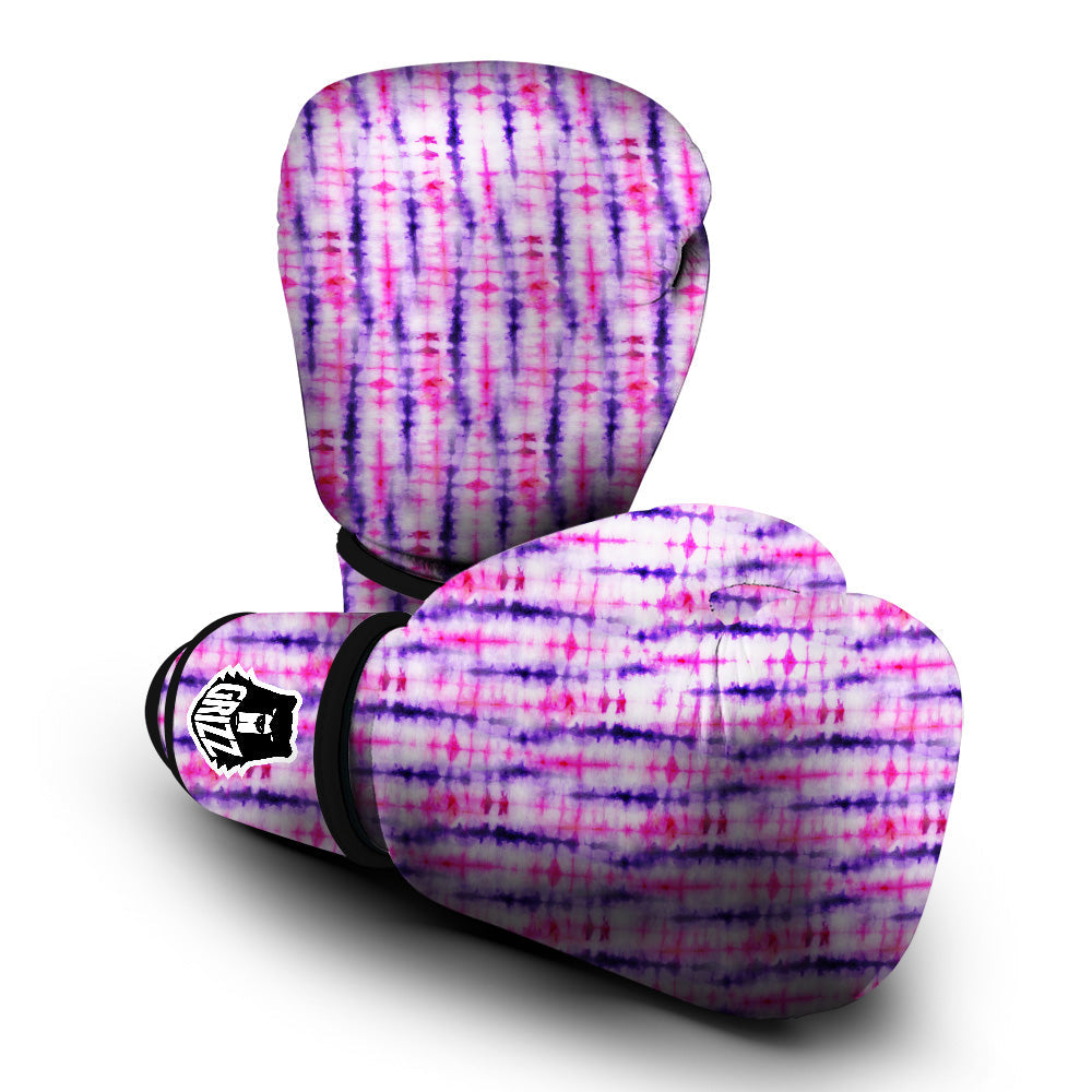 Tie Dye Purple Pink Print Pattern Boxing Gloves-grizzshop