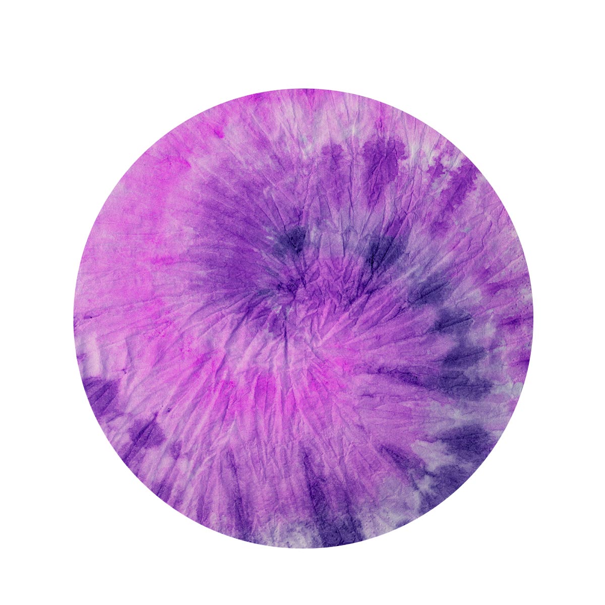 Tie Dye Purple Round Rug-grizzshop