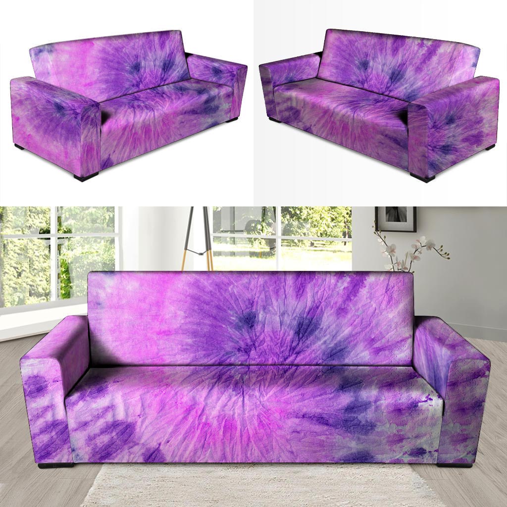 Tie Dye Purple Sofa Cover-grizzshop