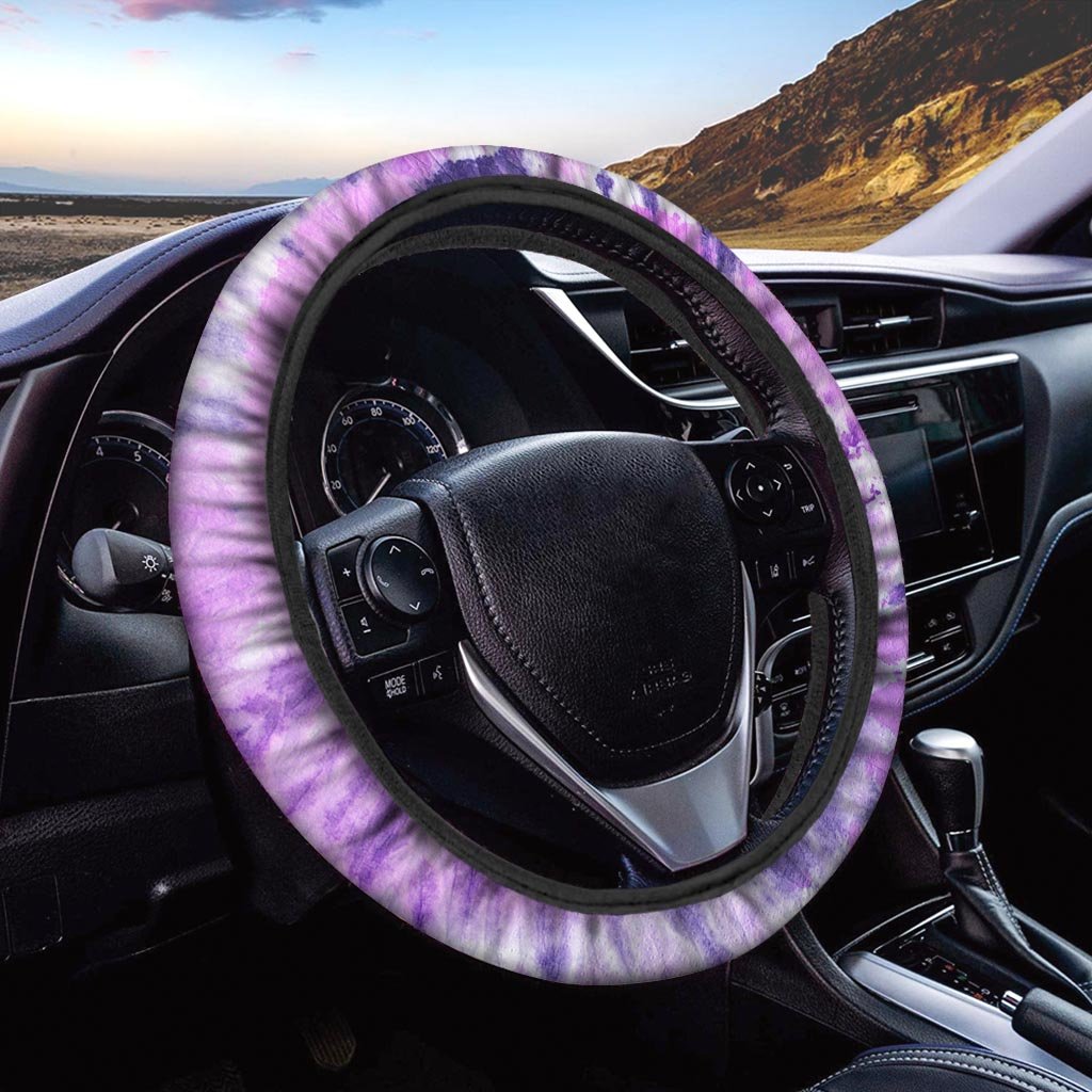 Tie Dye Purple Steering Wheel Cover-grizzshop