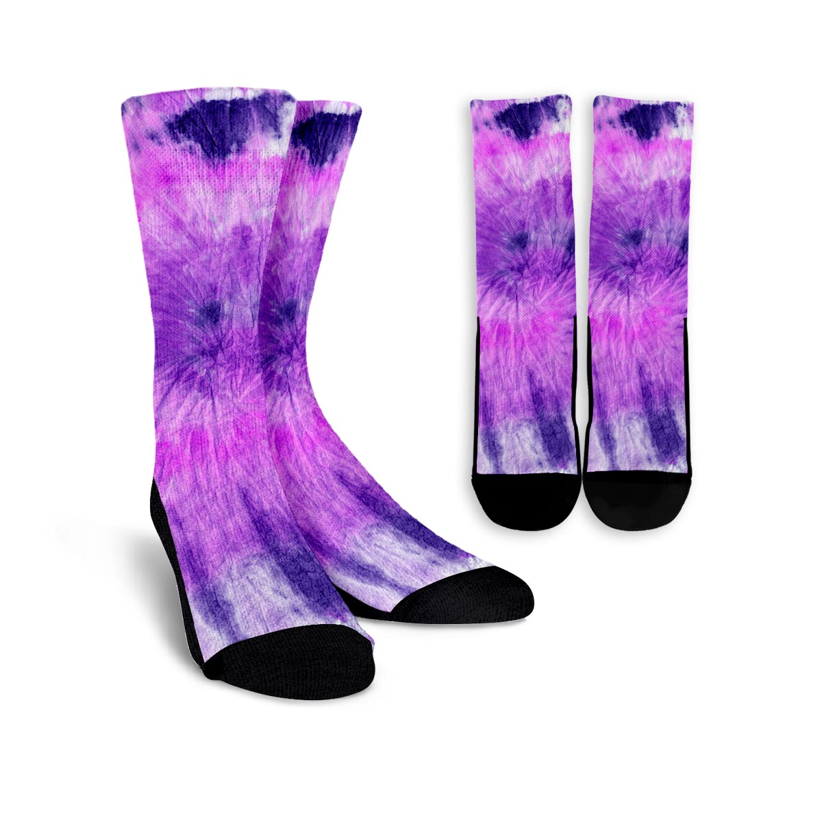 Tie Dye Purple Unisex Socks-grizzshop