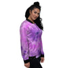 Tie Dye Purple Women's Bomber Jacket-grizzshop