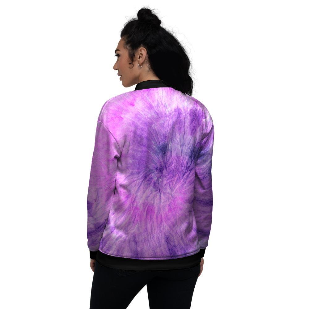 Tie Dye Purple Women's Bomber Jacket-grizzshop