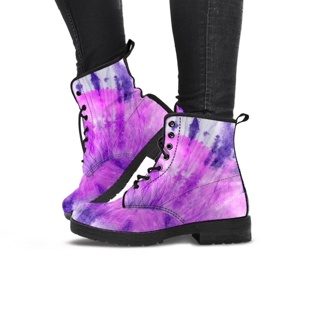 Tie Dye Purple Women's Boots-grizzshop