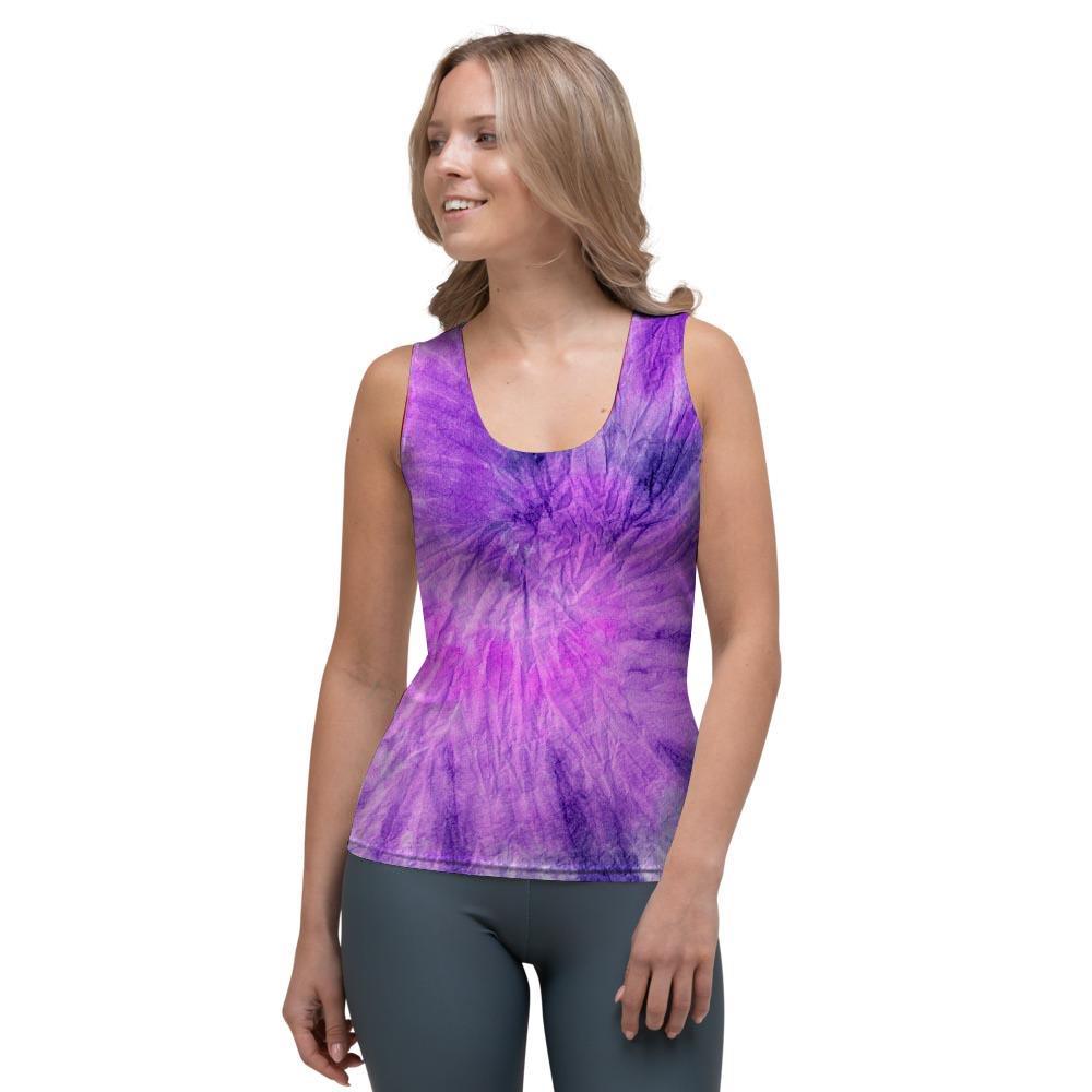 Tie Dye Purple Women's Tank Top-grizzshop