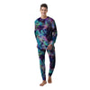 Tie Dye Rainbow And Black Print Men's Pajamas-grizzshop