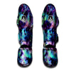 Tie Dye Rainbow And Black Print Muay Thai Shin Guards-grizzshop