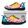 Tie Dye Rainbow Heart Print Black Sneaker-grizzshop