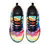 Tie Dye Rainbow Spiral Print Black Sneaker-grizzshop