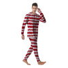 Tie Dye Red Stripe Print Pattern Men's Pajamas-grizzshop