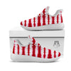 Tie Dye Red Stripe Print Pattern White Athletic Shoes-grizzshop