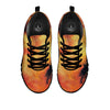 Tie Dye Red Yellow And Orange Print Black Sneaker-grizzshop