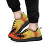 Tie Dye Red Yellow And Orange Print Black Sneaker-grizzshop