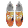 Tie Dye Red Yellow And Orange Print White Athletic Shoes-grizzshop