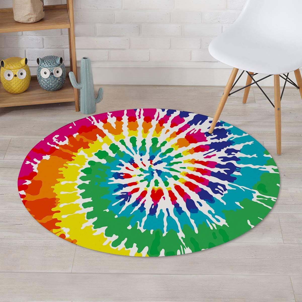 Tie Dye Round Rug-grizzshop