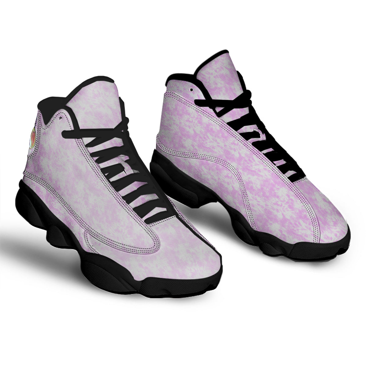 Tie Dye Shibori Pink Print Pattern Black Basketball Shoes-grizzshop