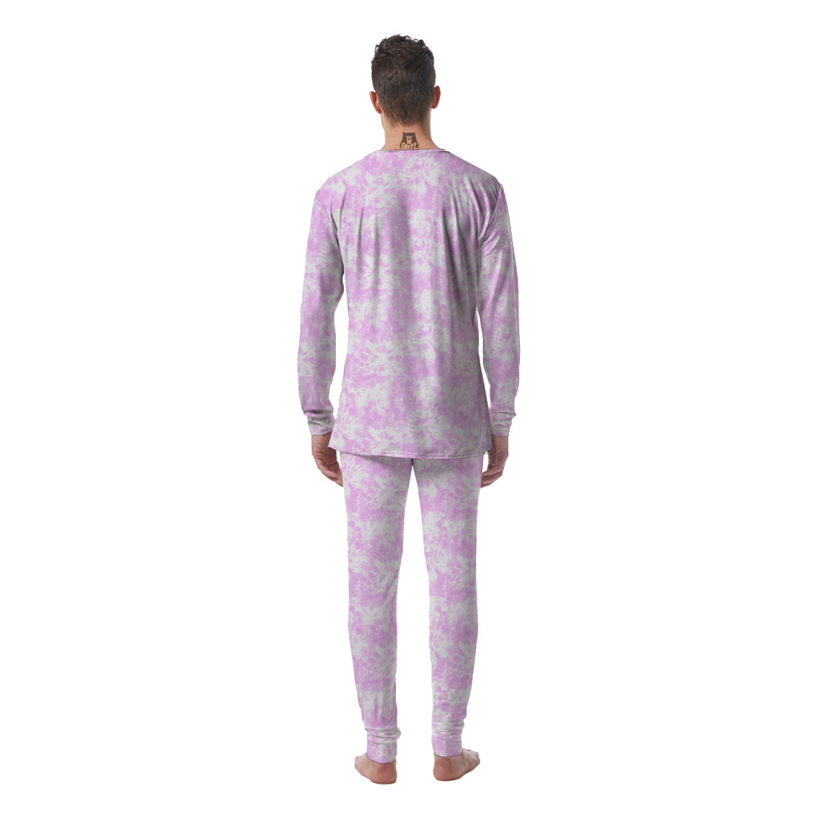 Tie Dye Shibori Pink Print Pattern Men's Pajamas-grizzshop