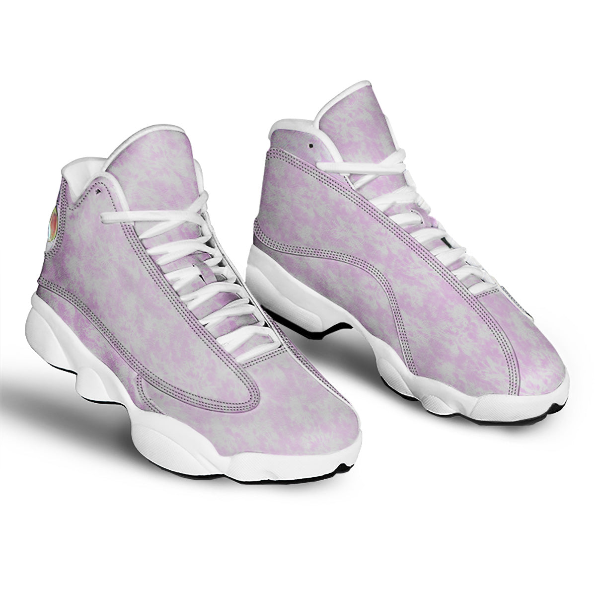 Tie Dye Shibori Pink Print Pattern White Basketball Shoes-grizzshop