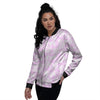 Tie Dye Shibori Pink Print Pattern Women's Bomber Jacket-grizzshop