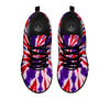 Tie Dye Spider Red And Purple Print Black Sneaker-grizzshop