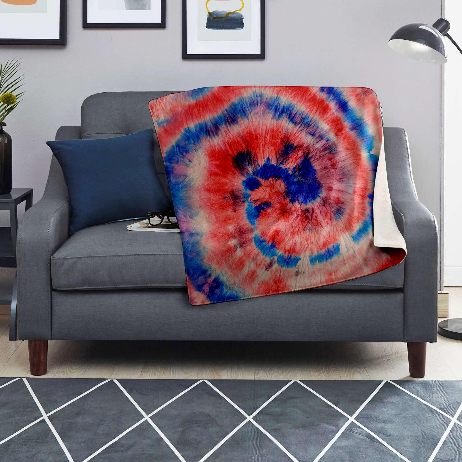 Tie Dye Swirl Batik Blanket-grizzshop