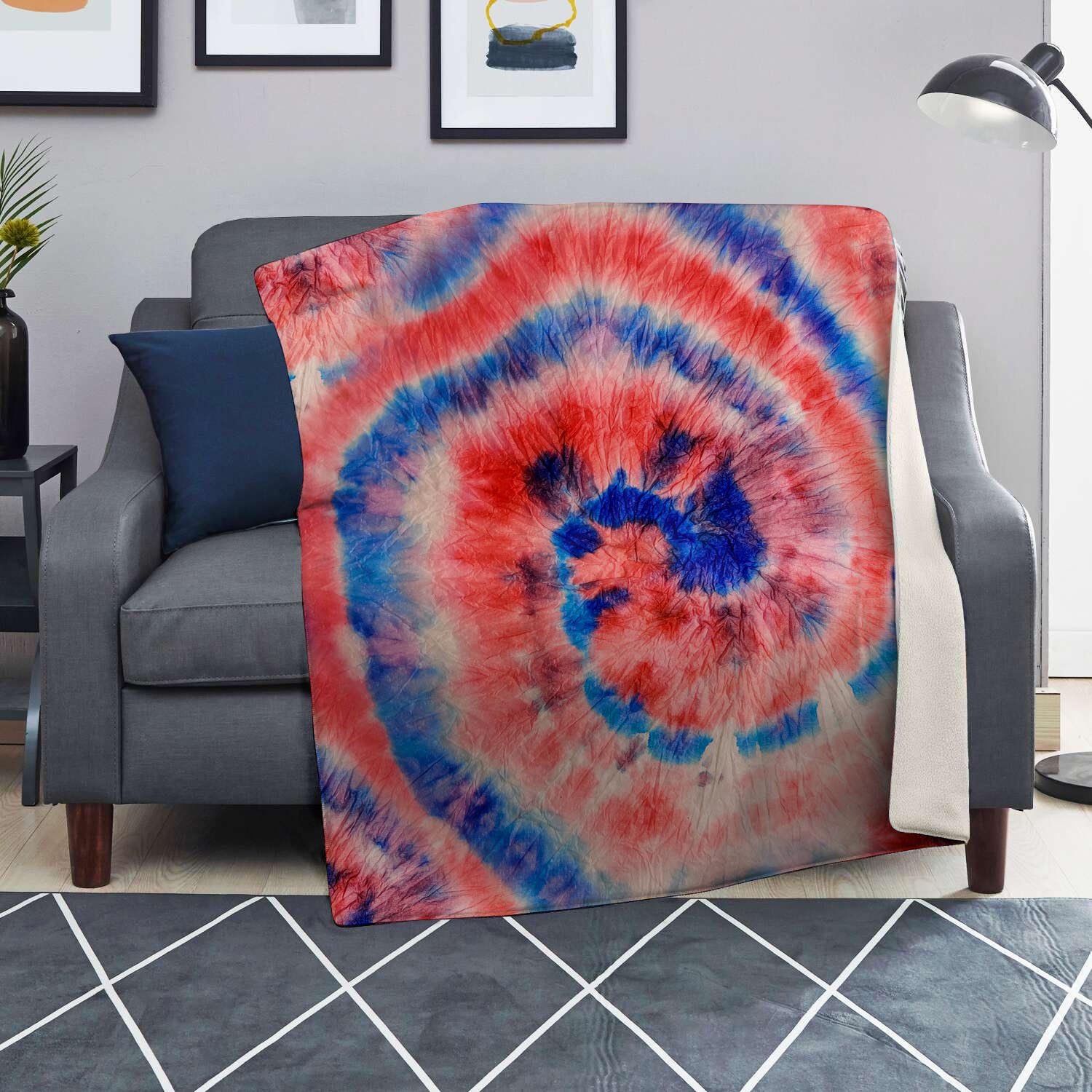 Tie Dye Swirl Batik Blanket-grizzshop