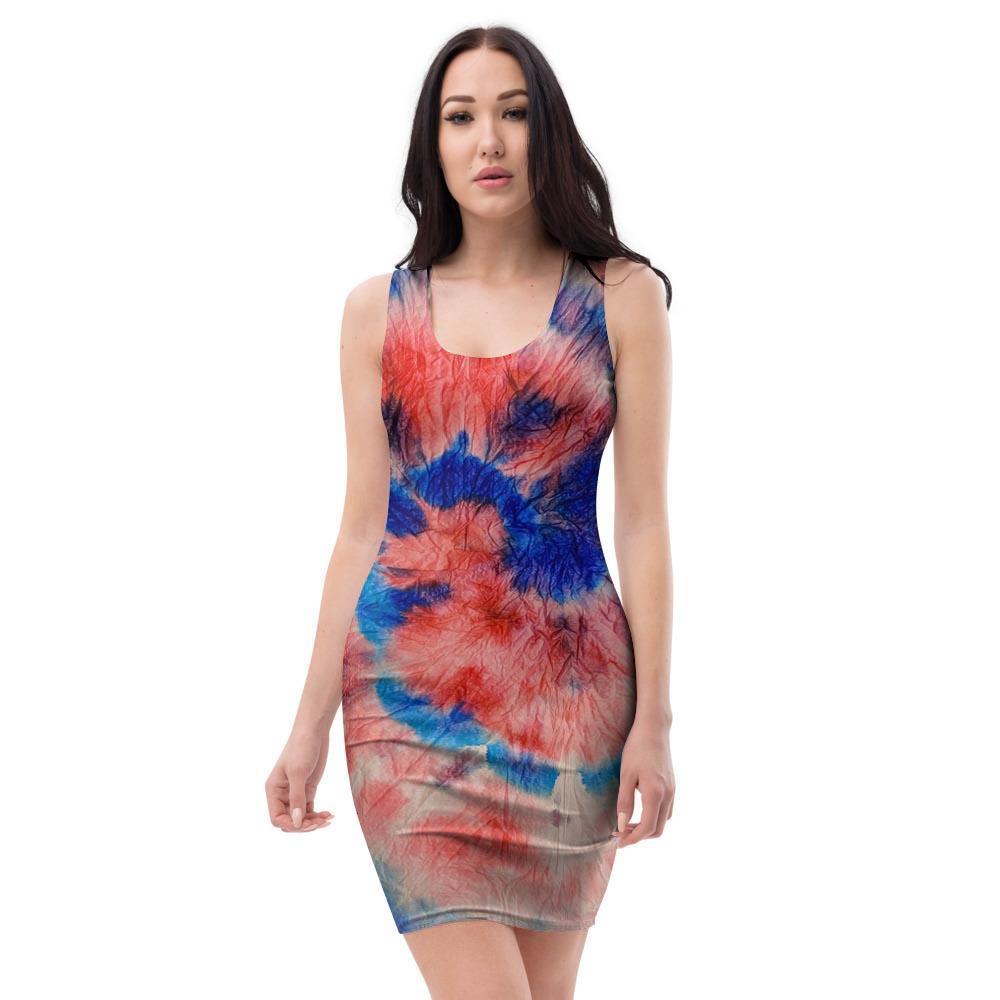 Tie Dye Swirl Batik Bodycon Dress-grizzshop