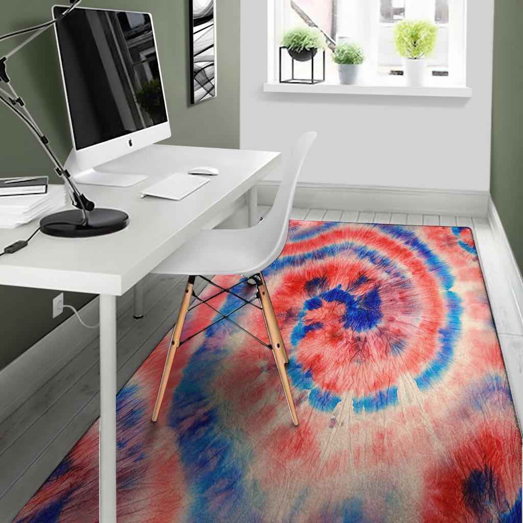 Tie Dye Swirl Batik Floor Mat-grizzshop