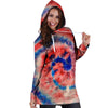 Tie Dye Swirl Batik Hoodie Dress-grizzshop