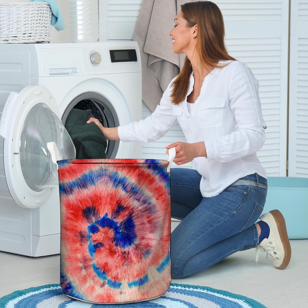 Tie Dye Swirl Batik Laundry Basket-grizzshop