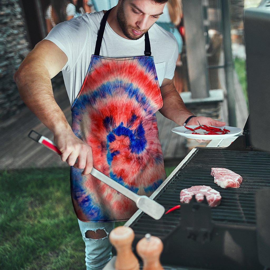 Tie Dye Swirl Batik Men's Apron-grizzshop