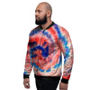 Tie Dye Swirl Batik Men's Bomber Jacket-grizzshop