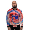 Tie Dye Swirl Batik Men's Bomber Jacket-grizzshop