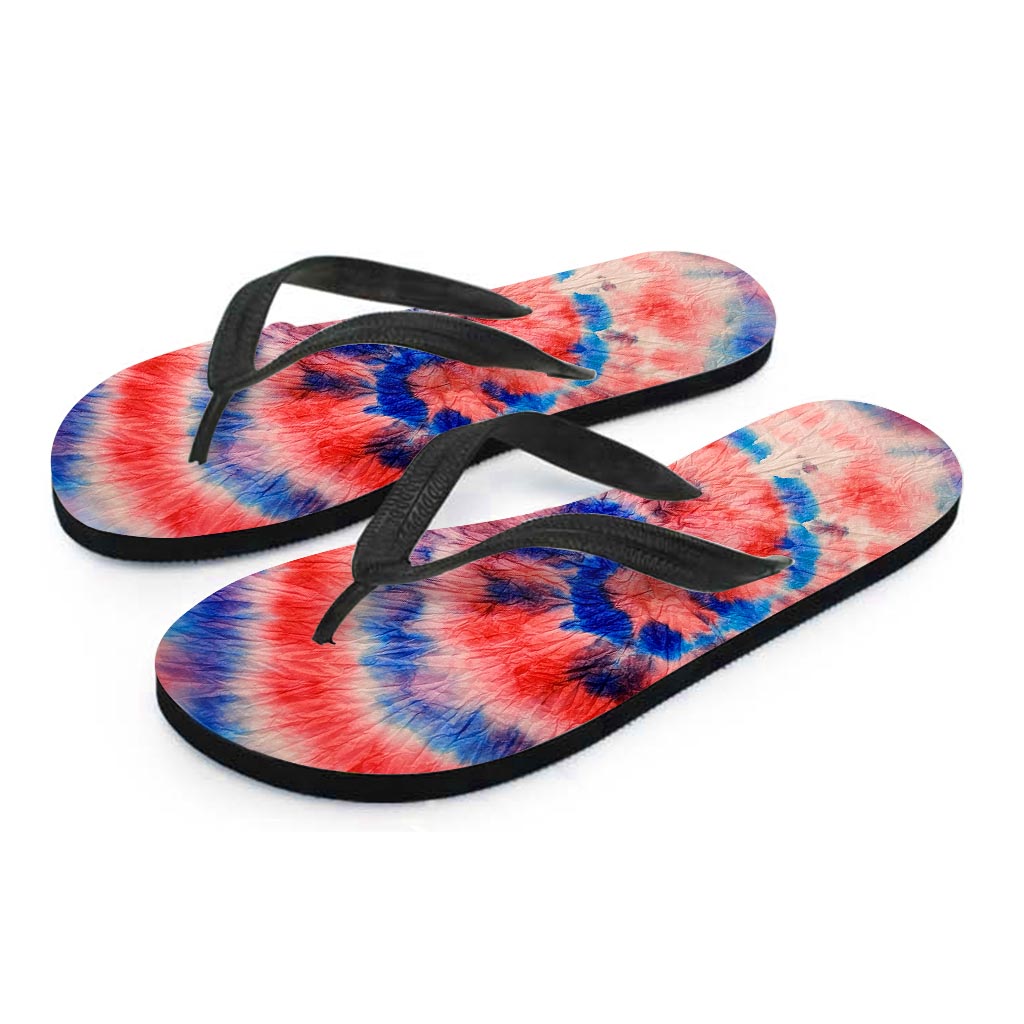 Tie Dye Swirl Batik Men's Flip Flops-grizzshop